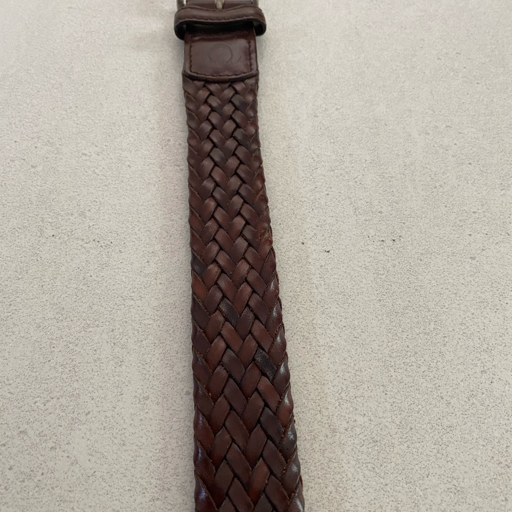 Brown Canali Italian leather belt